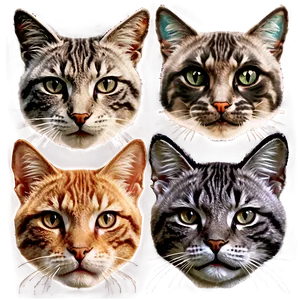 Vintage Cat Face Png Xxf PNG Image