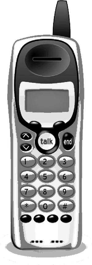 Vintage Cell Phone Clipart PNG Image