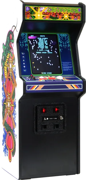 Vintage Centipede Arcade Machine PNG Image