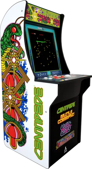 Vintage Centipede Arcade Machine PNG Image