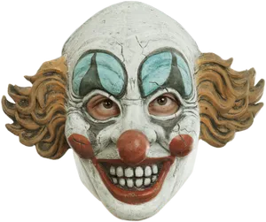 Vintage Clown Mask Portrait PNG Image