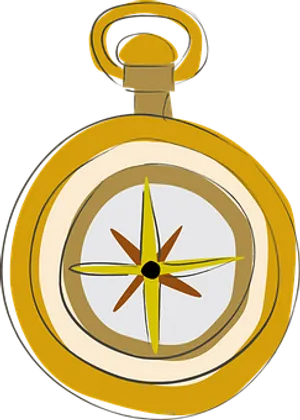 Vintage Compass Illustration PNG Image