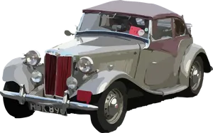 Vintage Convertible Classic Car PNG Image