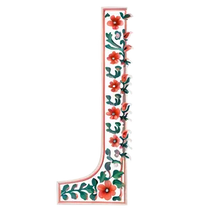 Vintage Corner Flower Motif Png Ikm PNG Image