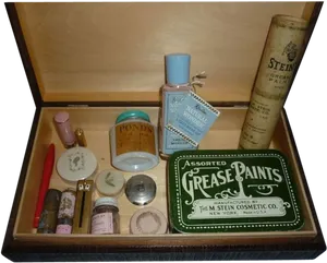 Vintage Cosmetic Collection PNG Image