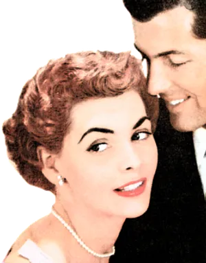 Vintage Couple Admiration PNG Image