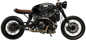 Vintage Custom Motorcycle Profile PNG