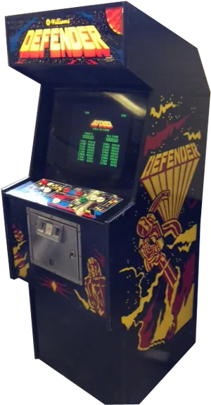 Vintage Defender Arcade Machine PNG Image