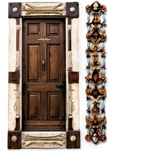 Vintage Door Design Png Imq79 PNG Image