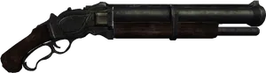 Vintage Double Barrel Shotgun PNG Image