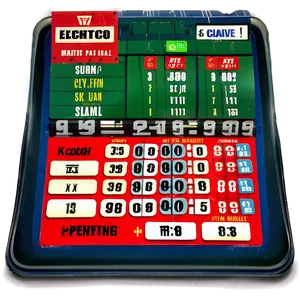 Vintage Electronic Bingo Machine PNG Image