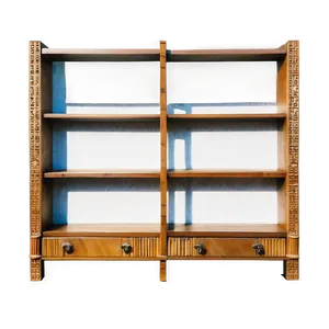 Vintage Empty Bookshelf Png Nka71 PNG Image