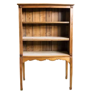 Vintage Empty Bookshelf Png Qcc PNG Image