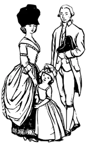 Vintage Family Illustration PNG Image