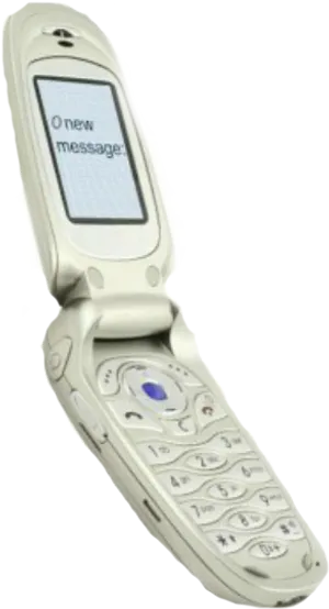 Vintage Flip Phone New Message PNG Image