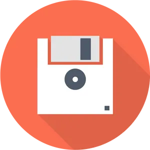 Vintage Floppy Disk Icon PNG Image