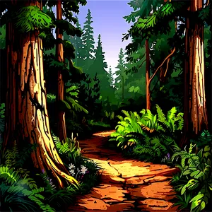 Vintage Forest Path Clipart Png Jmh PNG Image