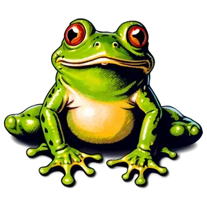 Vintage Frog Clipart Png 06262024 PNG Image