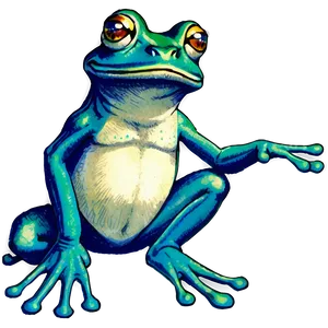 Vintage Frog Drawing Png Brh PNG Image