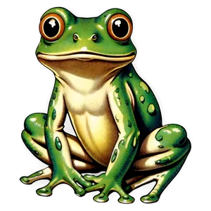 Vintage Frog Drawing Png Ndr PNG Image