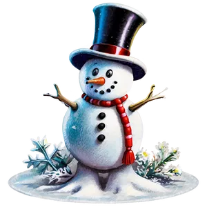 Vintage Frosty Illustration Png 2 PNG Image