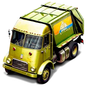 Vintage Garbage Truck Png 06202024 PNG Image