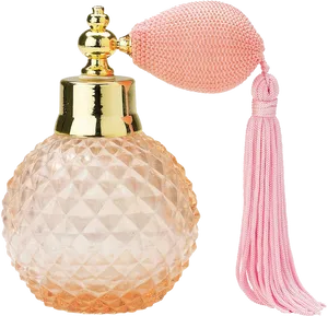 Vintage Glass Perfume Bottlewith Atomizer PNG Image