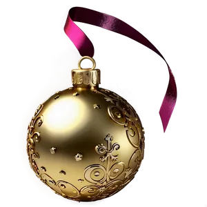 Vintage Gold Christmas Sphere Png Jon84 PNG Image