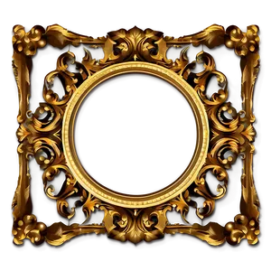 Vintage Gold Frame Png Mrp PNG Image