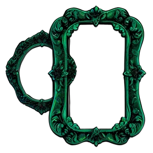 Vintage Green Frame Png Xxk PNG Image