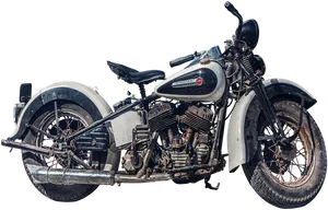 Vintage Harley Davidson Motorcycle PNG Image