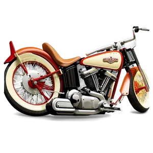 Vintage Harley Model Illustration Png 06252024 PNG Image