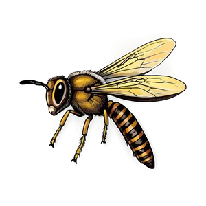 Vintage Hornet Illustration Png Qpy PNG Image