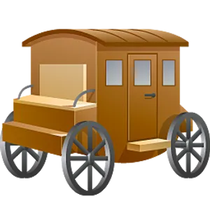 Vintage Horse Drawn Coach Emoji PNG Image