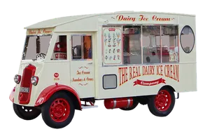 Vintage Ice Cream Truck PNG Image