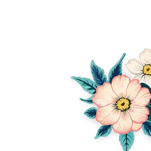 Vintage Indie Flower Graphic Png Wof PNG Image