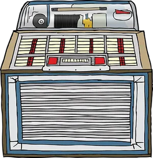 Vintage Jukebox Illustration PNG Image