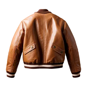 Vintage Leather Bomber Png Bbg PNG Image