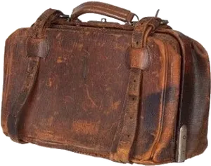 Vintage Leather Briefcase PNG Image