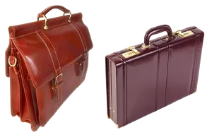 Vintage Leather Briefcases PNG Image