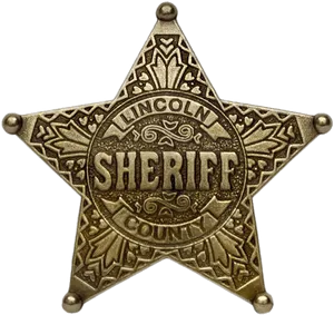 Vintage Lincoln County Sheriff Badge PNG Image