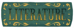 Vintage Literature Banner PNG