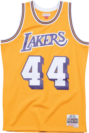 Vintage Los Angeles Lakers Jersey Number44 PNG Image