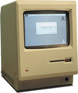 Vintage Macintosh Computer PNG Image