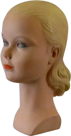 Vintage Mannequin Head Profile PNG Image