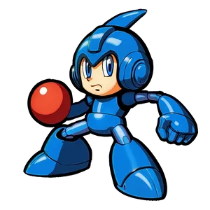 Vintage Mega Man Artwork Png Uwe PNG Image