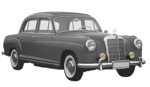 Vintage Mercedes Benz Sedan PNG Image