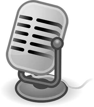 Vintage Microphone Graphic PNG Image