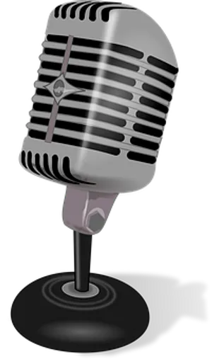 Vintage Microphone Illustration PNG