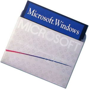 Vintage Microsoft Windows Software Box PNG Image